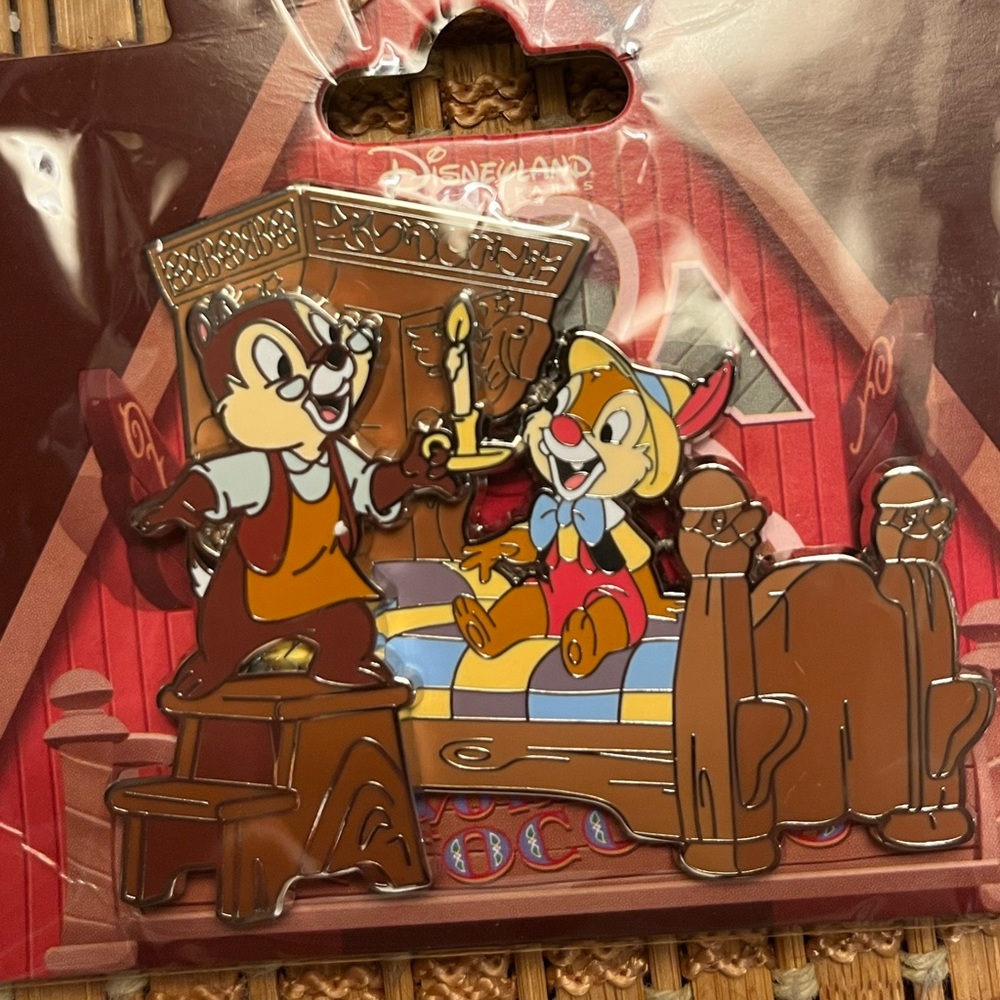 Chip and Dale as Pinnochio Disneyland Paris Disney Pin